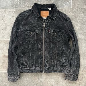 Levi’s Black Acid Wash Denim Jacket (men’s M)